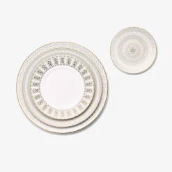 Plates|Baccarat Arcadia Gold & Platinum Dinner Plates, Set of 2