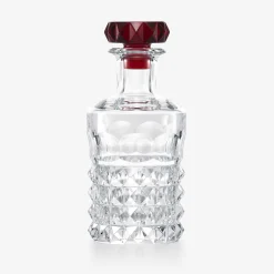 Decanters|Baccarat Louxor Whiskey Decanter Clear & red