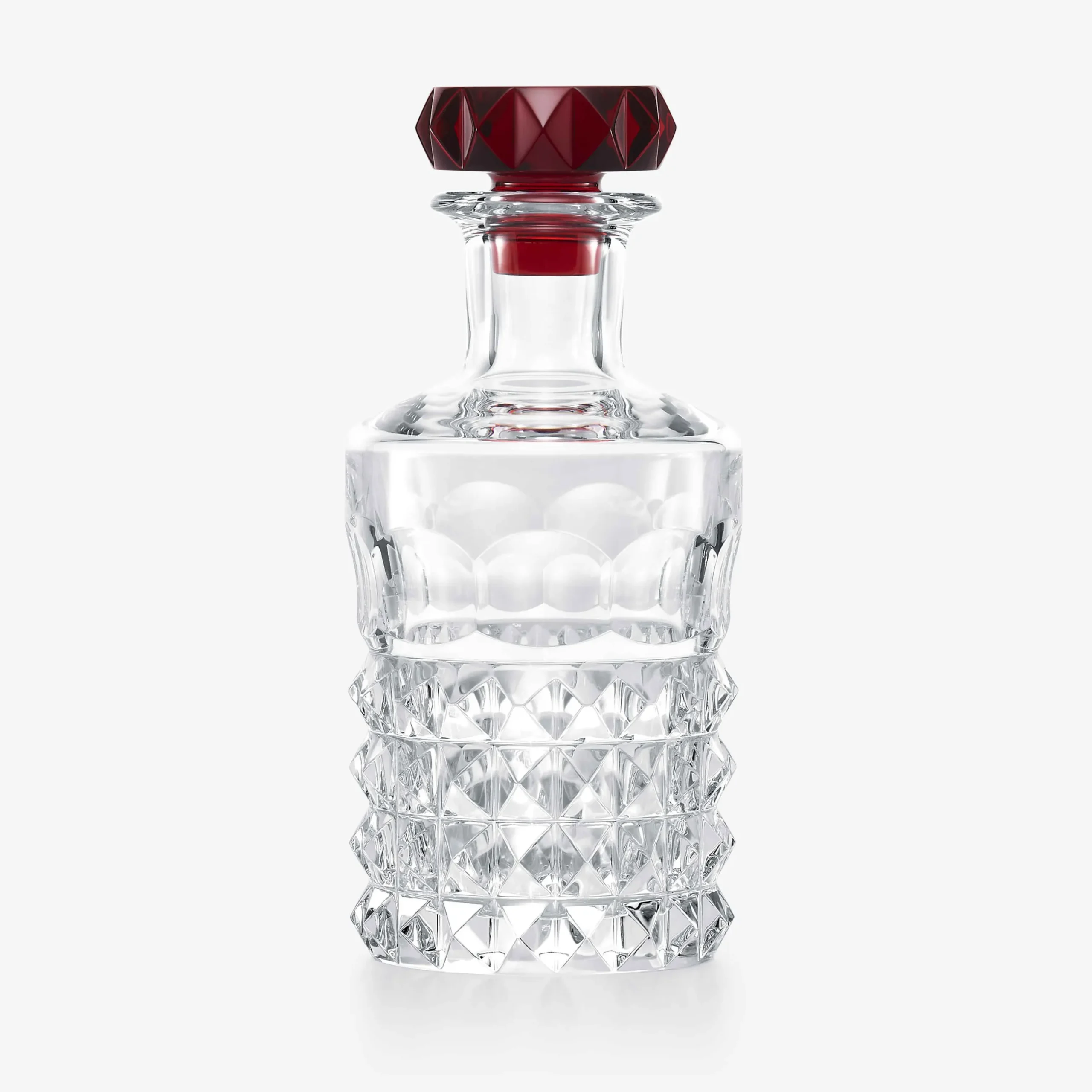 Decanters|Baccarat Louxor Whiskey Decanter Clear & red