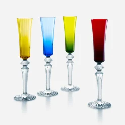 Wine, Champagne & Water Glasses|Champagne Flutes & Coupes|Baccarat Mille Nuits Flutissimo Flutes Set