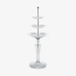 Table Accessories|Plates|Baccarat Mille Nuits Tall Pastry Stand
