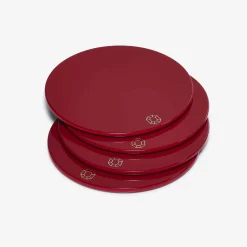 Trays & Coasters|Bar Accessories|Baccarat Octogone Coasters Red
