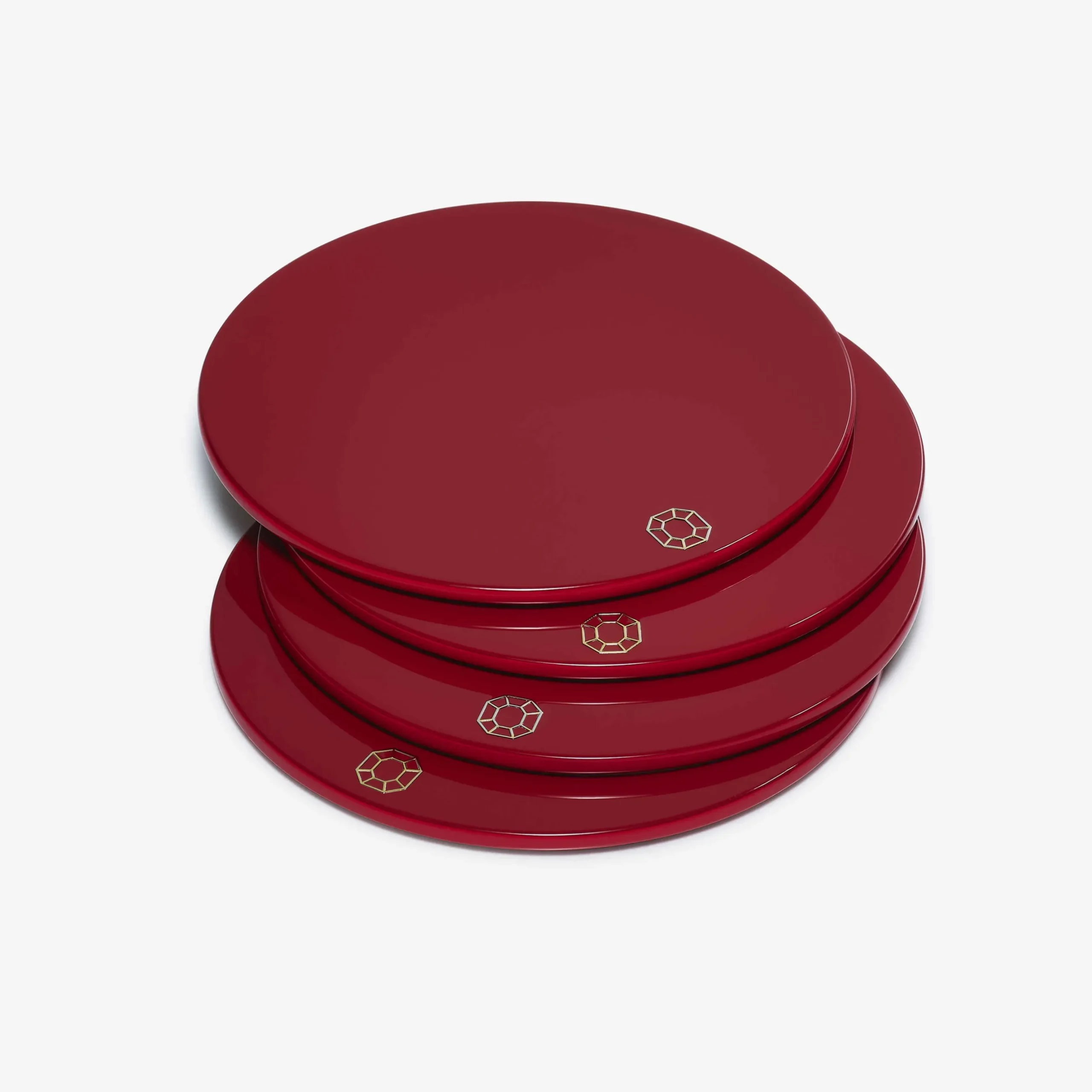 Trays & Coasters|Bar Accessories|Baccarat Octogone Coasters Red