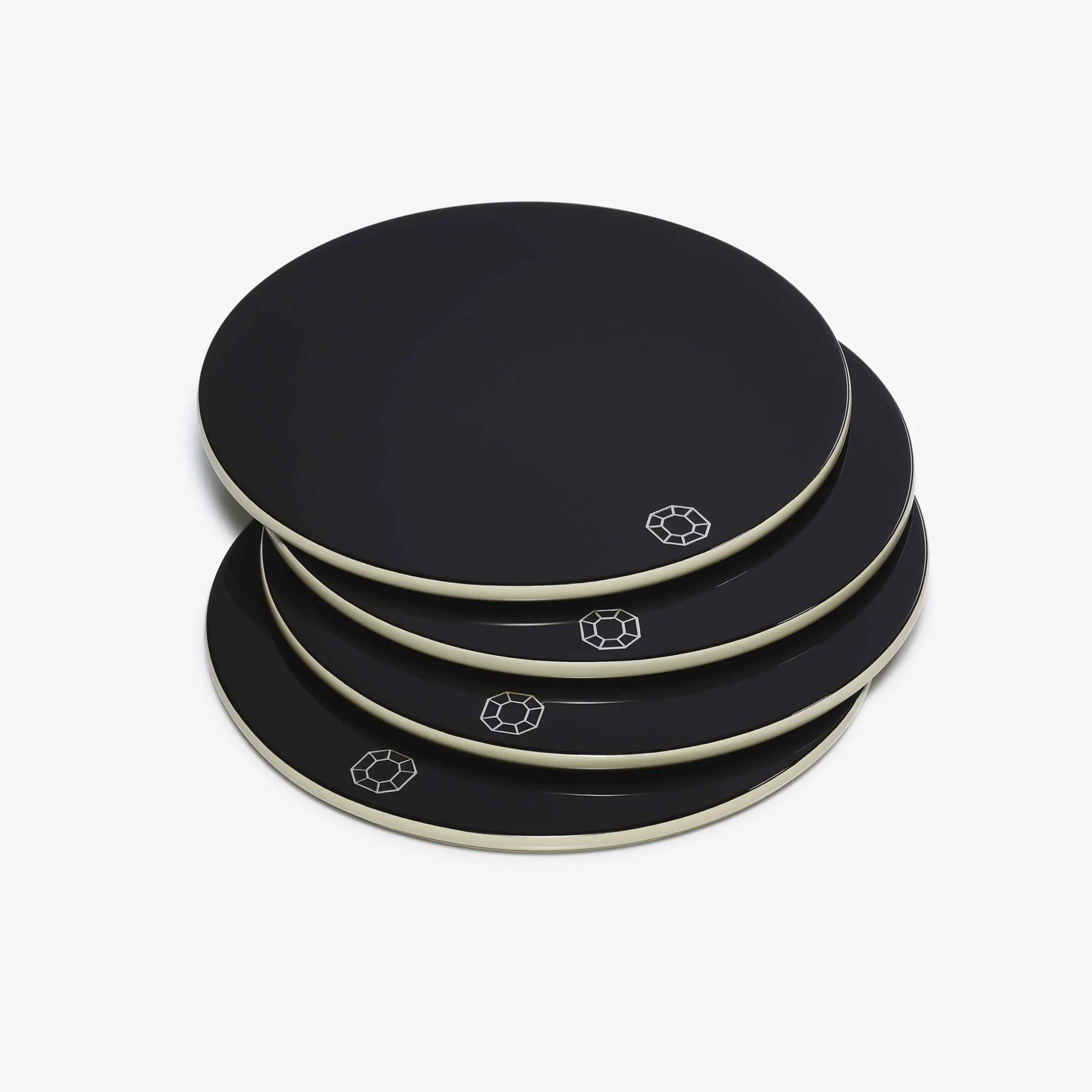 Trays & Coasters|Baccarat Octogone Coasters Black