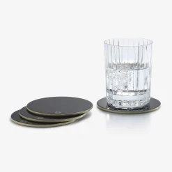 Trays & Coasters|Baccarat Octogone Coasters Black