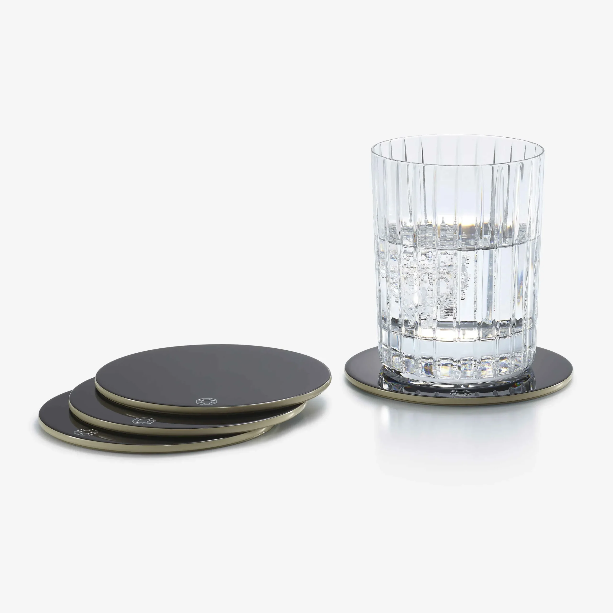 Trays & Coasters|Baccarat Octogone Coasters Black