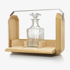 Bar Accessories|Baccarat Octogone Tantalus Natural Oak