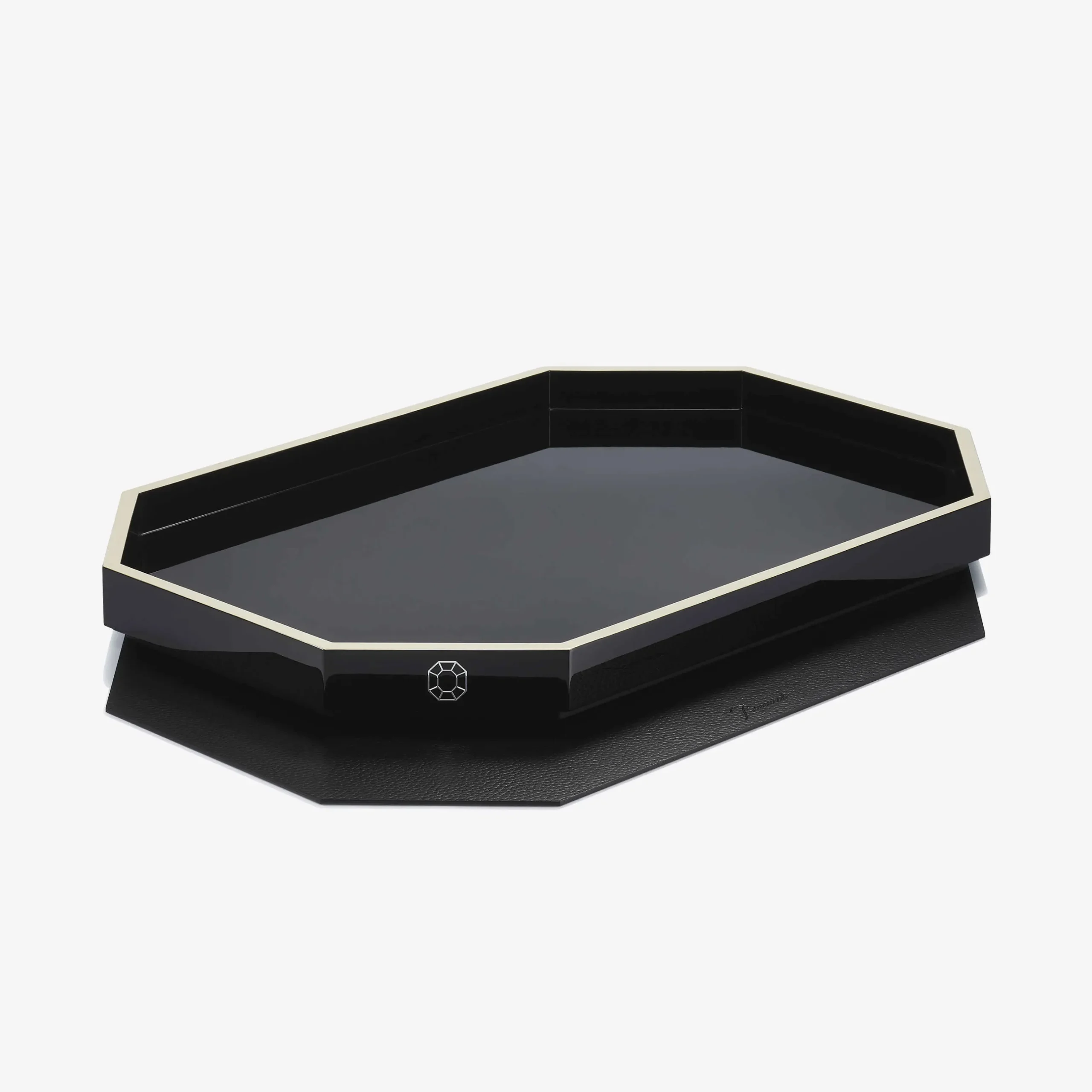 Trays & Coasters|Baccarat Octogone Tray L Black