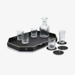Trays & Coasters|Baccarat Octogone Tray L Black