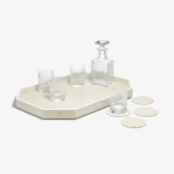 Trays & Coasters|Baccarat Octogone Tray L & Coaster X4 & Harmonie Tumblers & Whiskey Decanter | United States