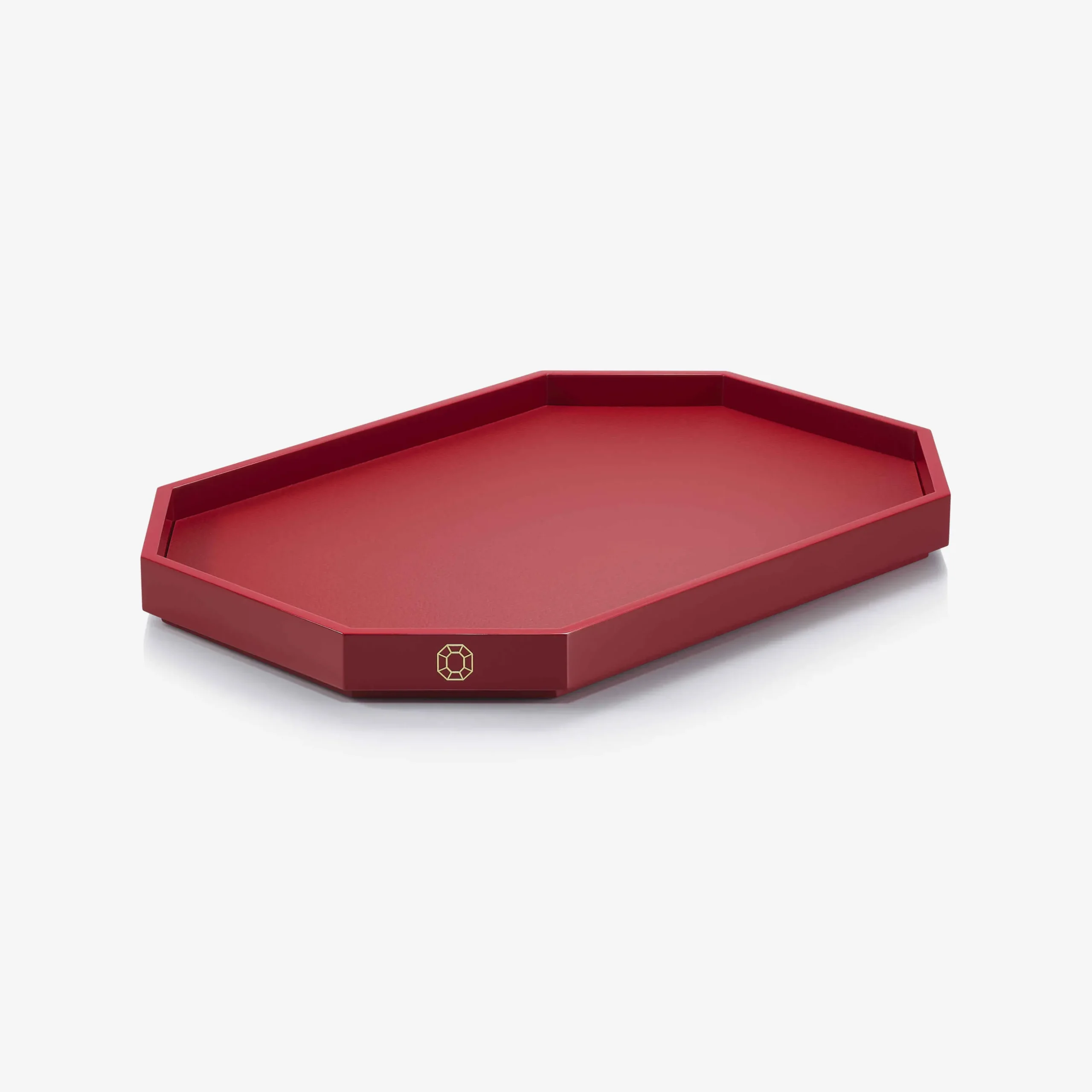 Table Accessories|Trays & Coasters|Baccarat Octogone Tray M Red