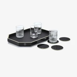 Trays & Coasters|Baccarat Octogone Tray M Black