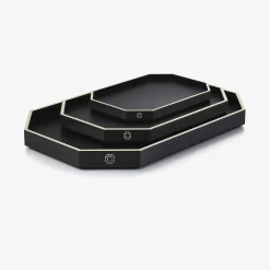 Trays & Coasters|Baccarat Octogone Tray M Black