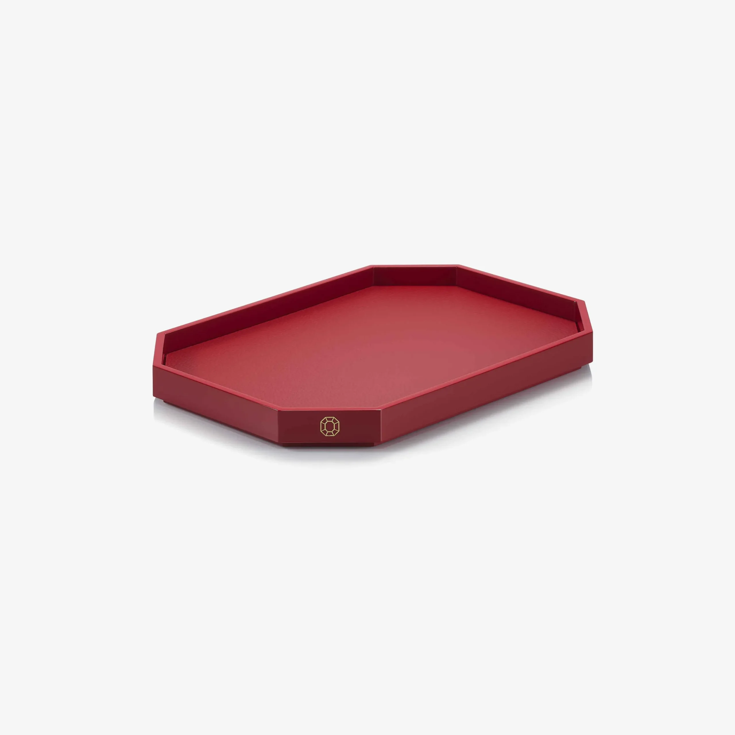 Desk Accessories|Trays & Coasters|Baccarat Octogone Tray S Red