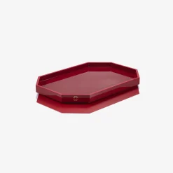 Desk Accessories|Trays & Coasters|Baccarat Octogone Tray S Red