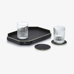 Trays & Coasters|Baccarat Octogone Tray S Black