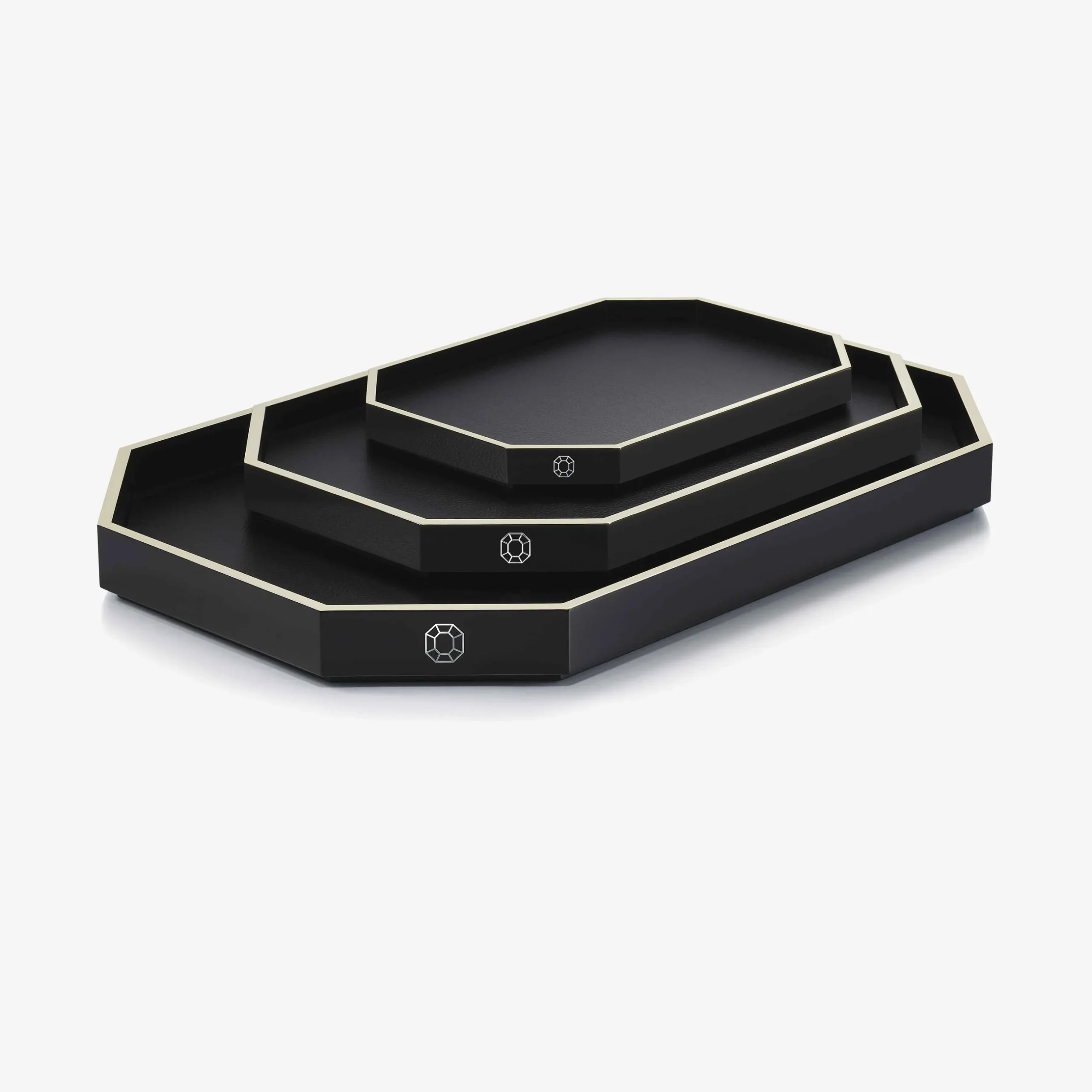 Trays & Coasters|Baccarat Octogone Tray S Black