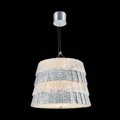 Chandeliers|Baccarat Tuile de Cristal Chandelier Frozen Silver M