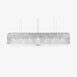 Chandeliers|Baccarat Tuile de Cristal Frozen Chandelier Rectangular M