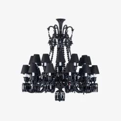 Chandeliers|Baccarat Zénith Chandelier Black (24L)