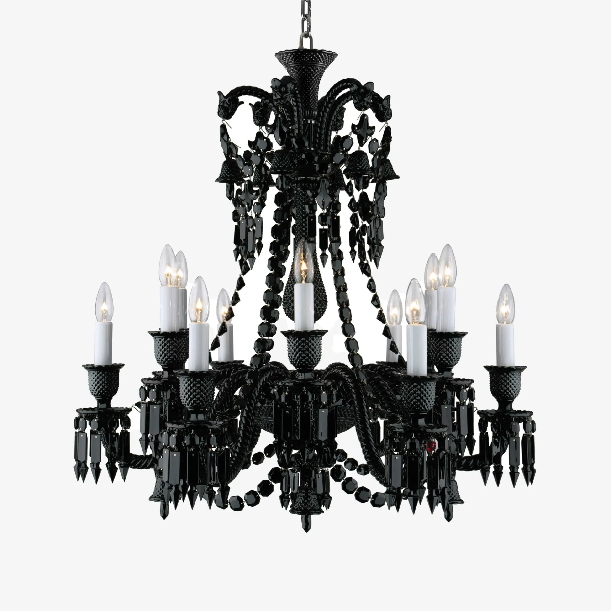 Chandeliers|Baccarat Zénith Chandelier Black (12L)