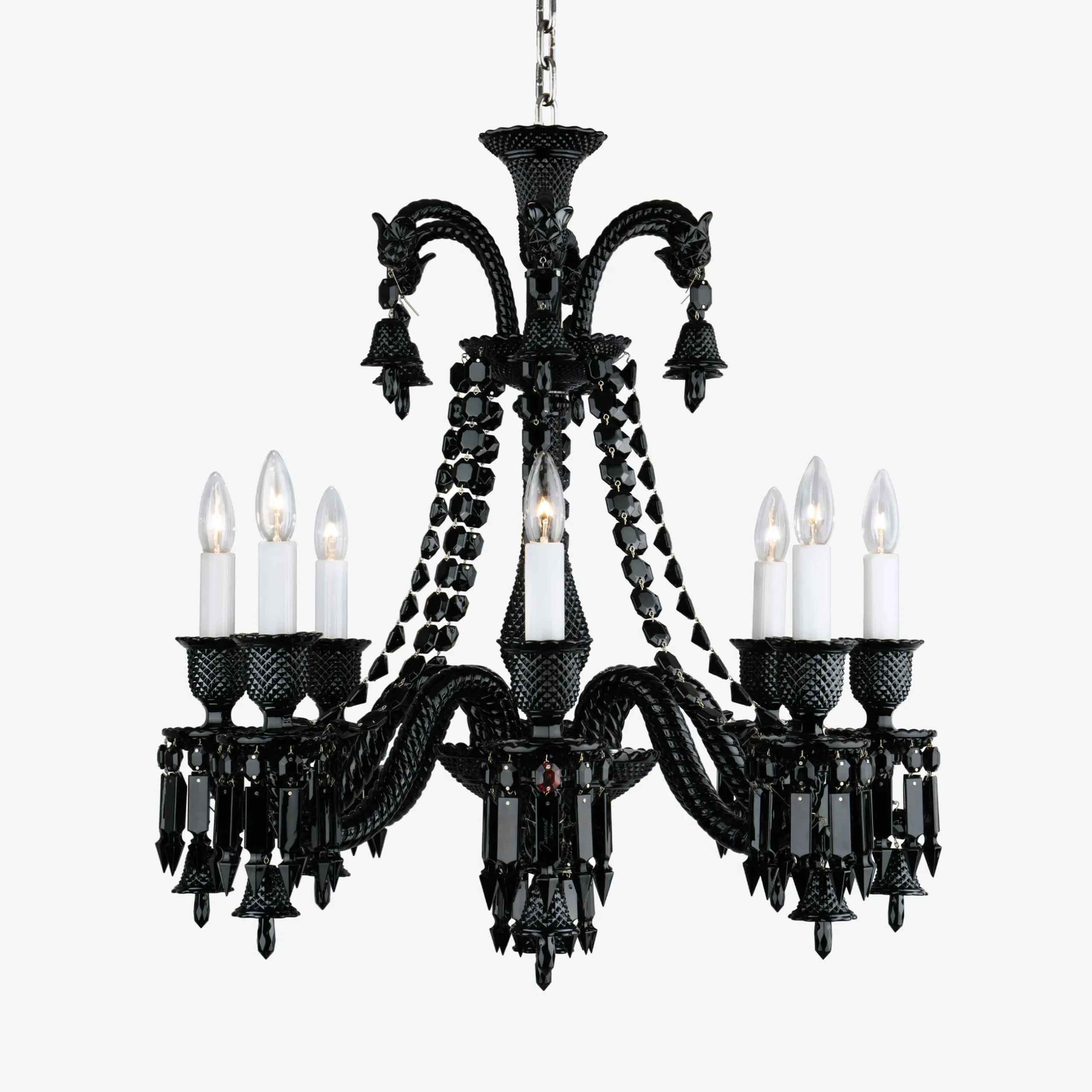 Chandeliers|Baccarat Zénith Chandelier Black (8L)