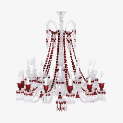 Chandeliers|Baccarat Zénith Chandelier Red (24L)