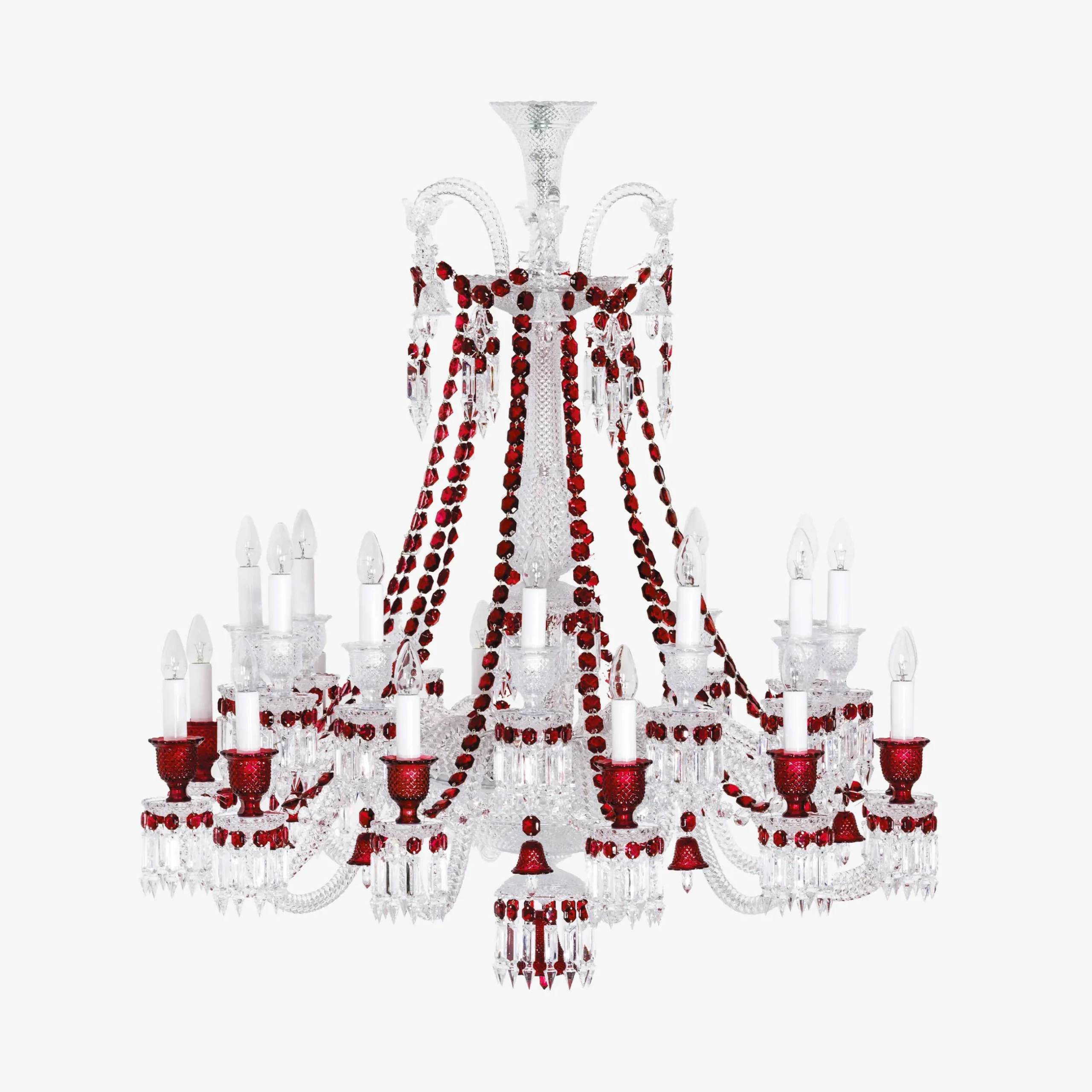 Chandeliers|Baccarat Zénith Chandelier Red (24L)