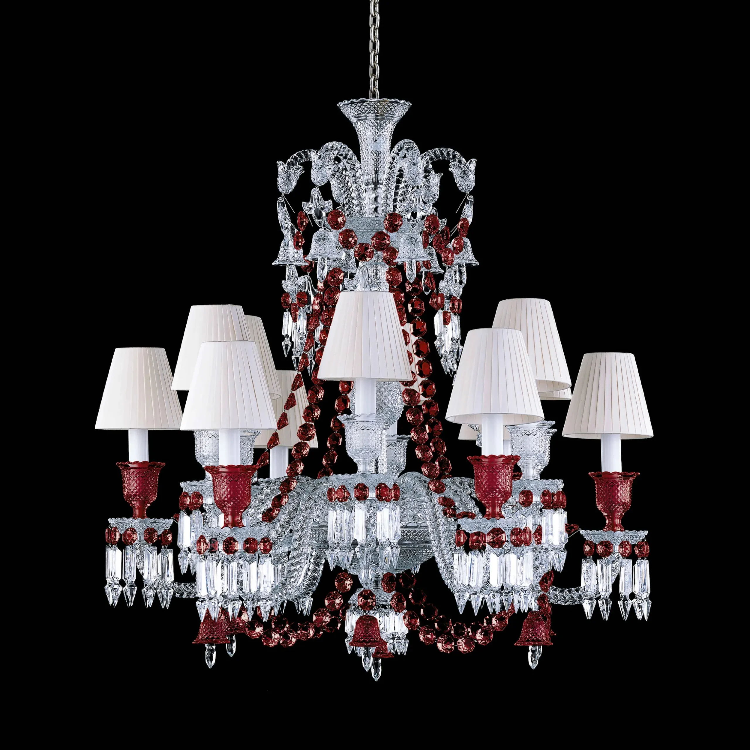 Chandeliers|Baccarat Zénith Chandelier Red (12L)