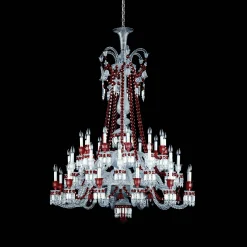 Chandeliers|Baccarat Zénith Chandelier Red (36L)