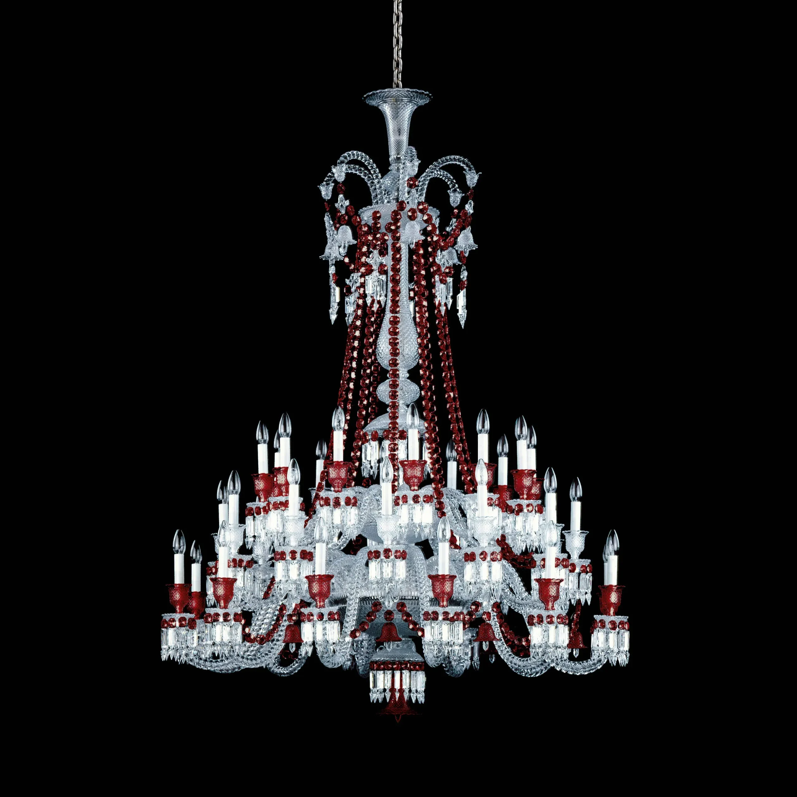 Chandeliers|Baccarat Zénith Chandelier Red (36L)