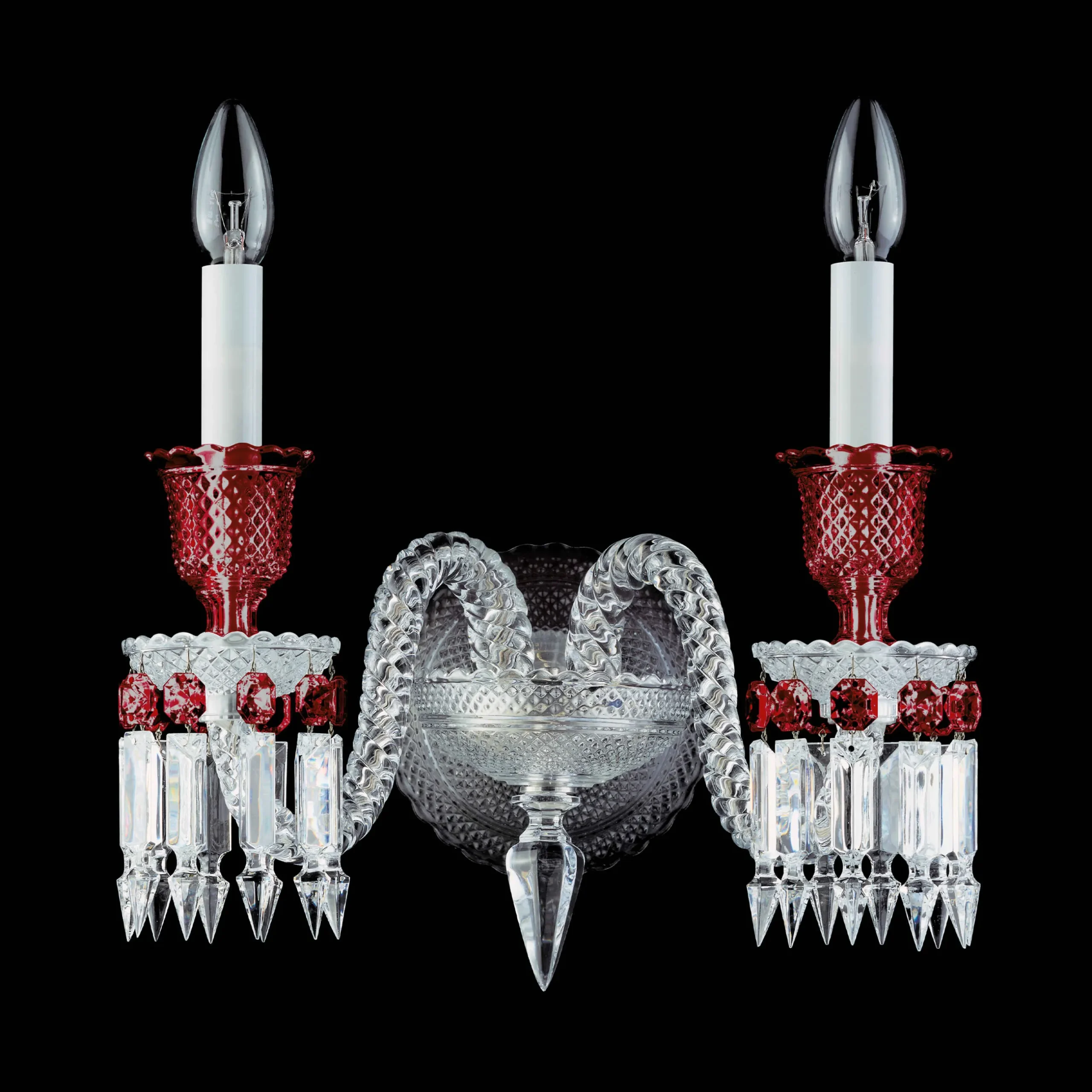Wall Lamps & Sconces|Baccarat Zénith Wall Unit Clear and Red (2L)