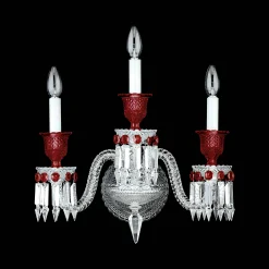 Wall Lamps & Sconces|Baccarat Zénith Wall Unit Clear and Red (3L)